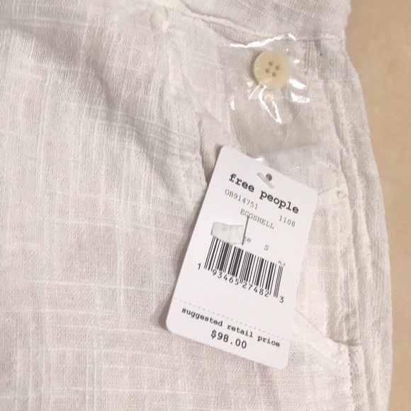 Free People Eggshell Paradise Pants. M - Picture 5 of 8